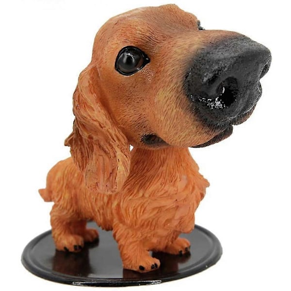 Bobble Head Hunder Vrikkende Hoder Bil Dash Valp Bil Dekorasjon (dachshund) LGL