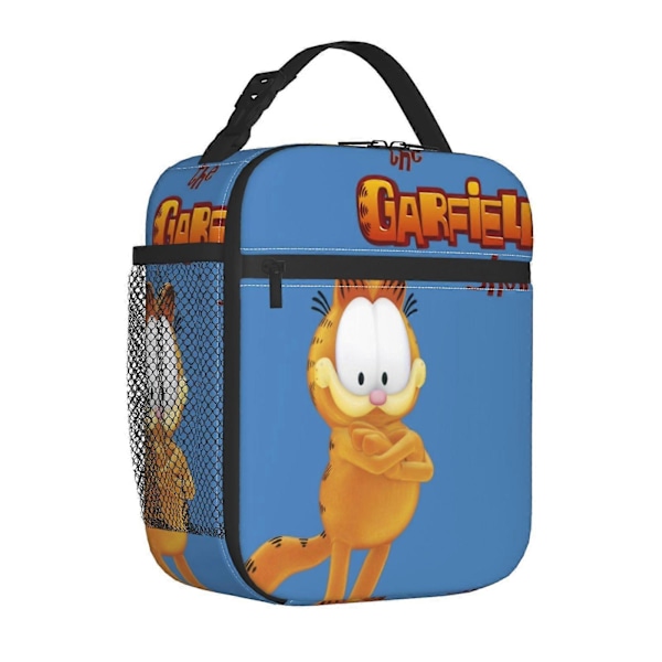 a52 The Garfield Show Matboks Ekstra Stor Kapasitet (6L), Kraftig Glidelås & Vanntett Fôr, Flott for Bygningsarbeidere s52 (LGL)