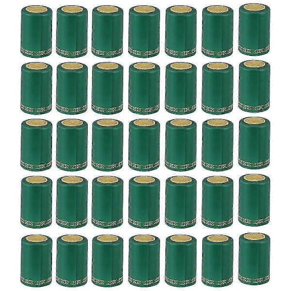 100 st 33mm Rött Vin Förseglat Skydd Flaskvärmekrympbar Flaskskydd (LGL)