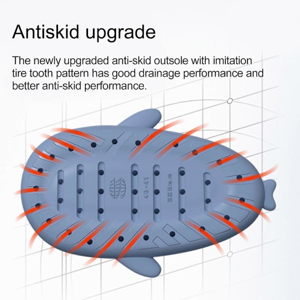 Naisten Miesten Hai-Tossut Hai-Pilvitossut Pilvi-Hai-Sandaalit Söpöt Hai-Tossut, 100% Uudenveroiset LGL Apple green 44-45