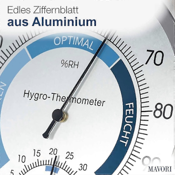 Analog Hygrometer Termometer för Inomhusbruk - Högkvalitativ Fuktmätare och Rumstermometer i Rostfritt Stål Kompatibel Med Pålitlig Och Komcomp LGL