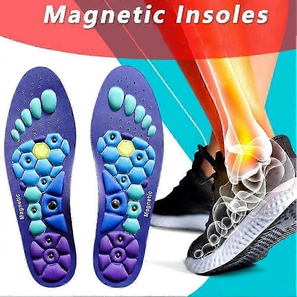 1 Pari Magneettiset Akupainantapohjalliset Unisex Jalkaholvituki Edistää Verenkiertoa Lievittää Väsymystä Ortopediset-HYVÄ LGL M