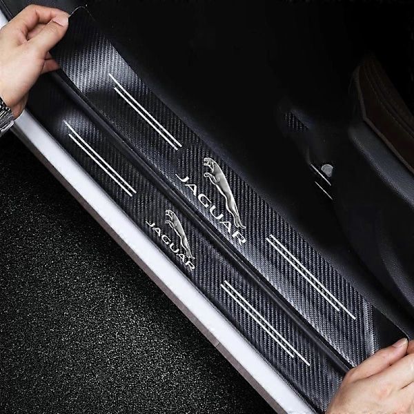 Moottoriajoneuvojen osat, sopivat Jaguar XE XF XJ F-Type F-Pace XKR XEL XFL S F XK XJL XJ6 XJS X -automallien kynnyslevyjen suojaukseen, hiilikuitu LGL 1Pcs Trunk