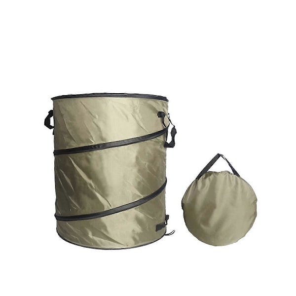 Sammenleggbar søppelbøtte for camping - Gjenbrukbar pop-up hagebøtte, hageavfallsposer for camping, hage, fotturer, piknik og utendørs (L(46*46*55cm)) LGL