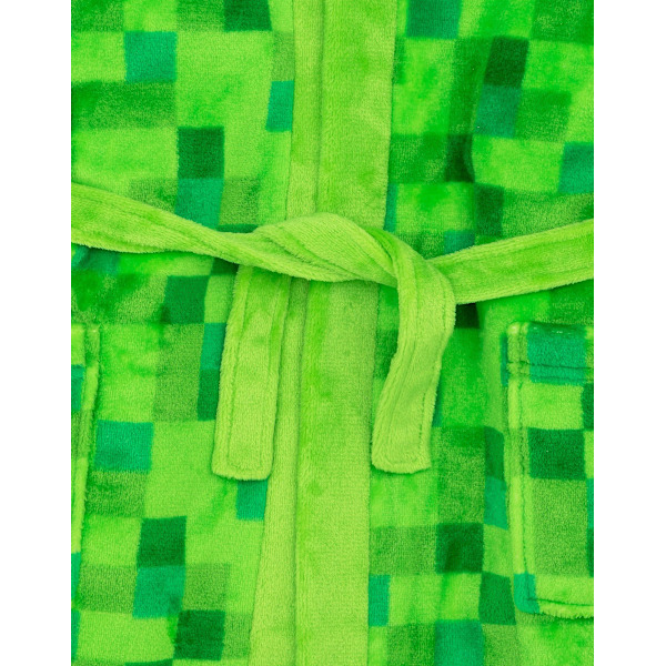 Minecraft Unisex Barnbadrock Grön Pixel Creeper Nyhetstryck LGL Green 11-12 Years