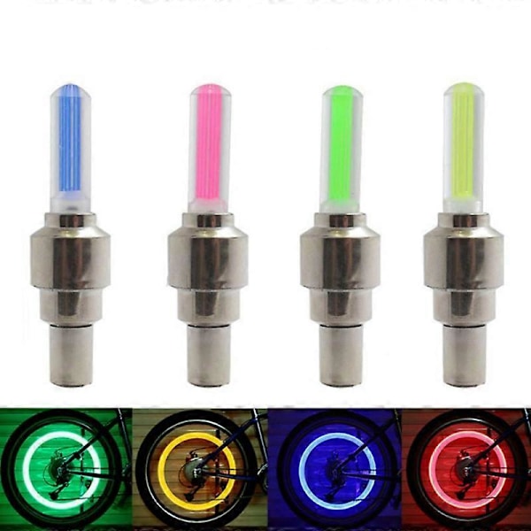 2 KPL Polkupyörän LED-valot Rengasventtiilin korkki Taskulamppu Auto Auto Moottoripyörän Rengas Ilmaventtiili Pyörän Pinnat Valo Pyörän Tarvikkeet LGL 4PCS Red