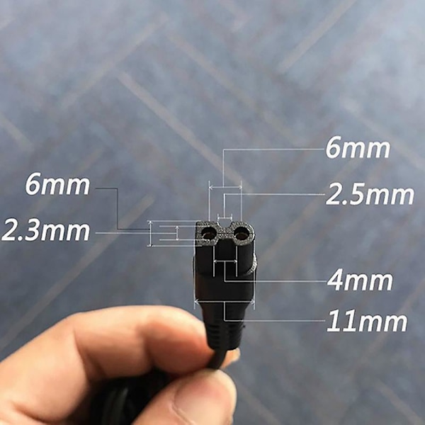 Lemmikkieläinten sähköinen partakone USB-latauskaapeli virtajohto C6/c7 hiustrimmerin lataukseen [GGL] Black 1 Pcs