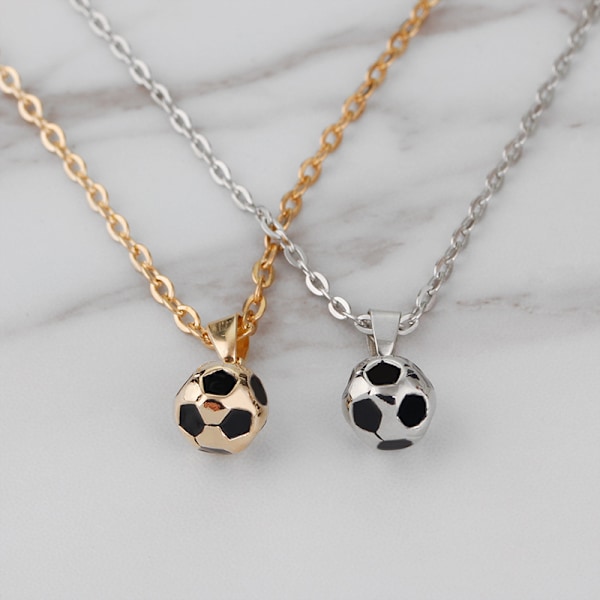 Halsband med fotbollsberlock (LGL) Silver Sølv