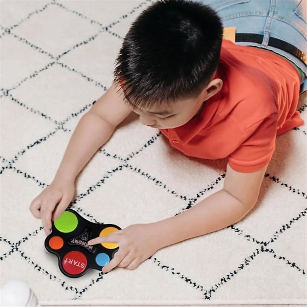 Kids Toy Mini elektronisk minnespillkonsoll med lys og lyder, sekvens Memory Training Game Puzzle Brain Teaser Toy B