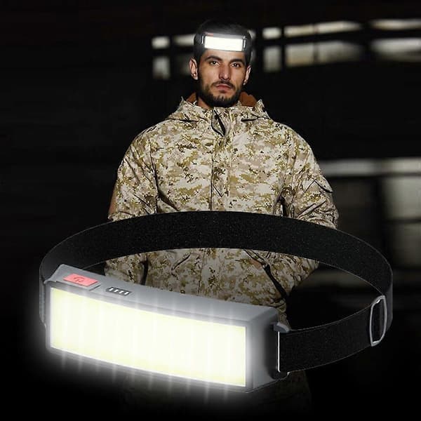 Hodelykt Camping Vanntett Utendørs Hodelykt USB Oppladbar - 3 Moduser (LGL)