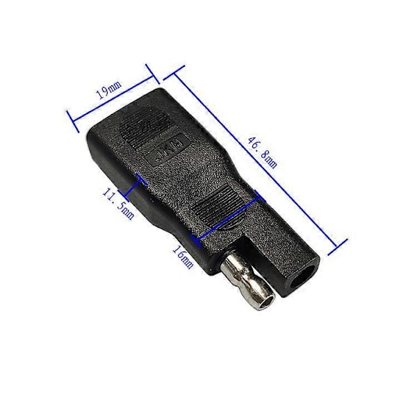 SAE Polaritetsomvandlare, SAE Hane till SAE Hona Snabbkopplings Solar Förlängningskontakt för Fordon, Solpanelbatteri (2-pack) (LGL)