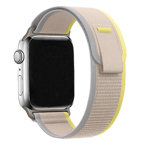 Sopii Apple Watch S8 Wild Trail Loopback Sport -rannekkeelle 38-49MM [GGL] White 42/44/45/49mm