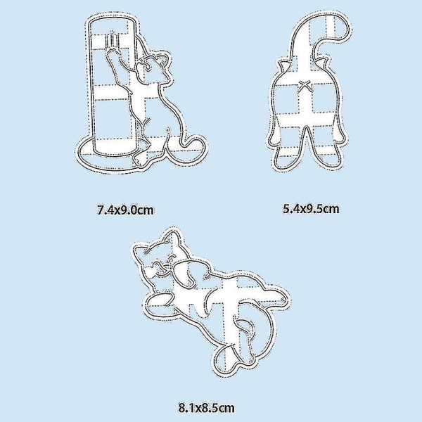 1/3 stk. Katteformekje - Katt rumpeform DIY kjeksform kakeform