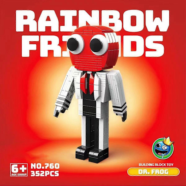 Rainbow Friends Byggeklodser Legetøj Rainbow Friends Figurer Byggeklodser Legetøj til Børn i Alderen 7-14 LGL Red