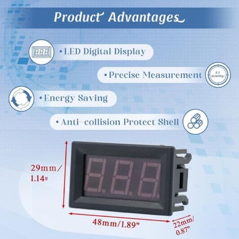 12V Mini Digital Termometer Temperaturtestare med Vattentät Sond, Grön (LGL)