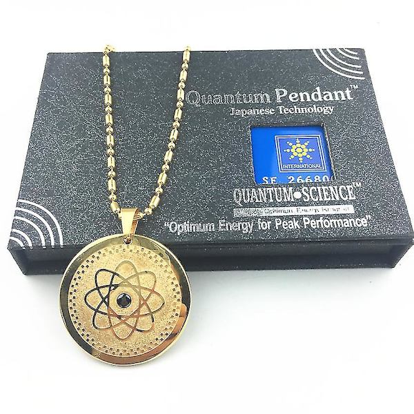 Quantum Science Scalar Energy Health Halskæde Ro Rustfrit Stål Germanium Sten Vedhæng Til Mænd Kvinde Far Mor [GGL] Silver with box