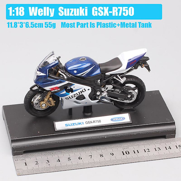 Børns 1:18 skala Mini Suzuki Gsx-r750 Gixxer 750 Sport Moto Bike modeller Diecasts & Legetøjsbiler Motorcykel Replikaer[GL] SUZUKI GSXR750