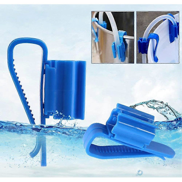 2 stk. justerbar plastikslangeklemme akvarium fisketank monteringsklemme slangeholder til 8-16 mm slange (LGL)