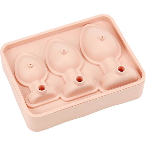 Prank Butt Plug Formede Isterningebakker, Sjov Silikoneform til DIY Kage Chokolade Slik LGL Pink