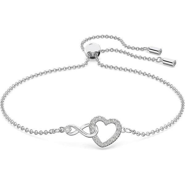 Infinity Heart Smykkekolleksjon, Halskjeder og Armbånd, Roségull og Rhodium Tone Finish, Klare Krystaller_SSDLV [LGL] Bracelet