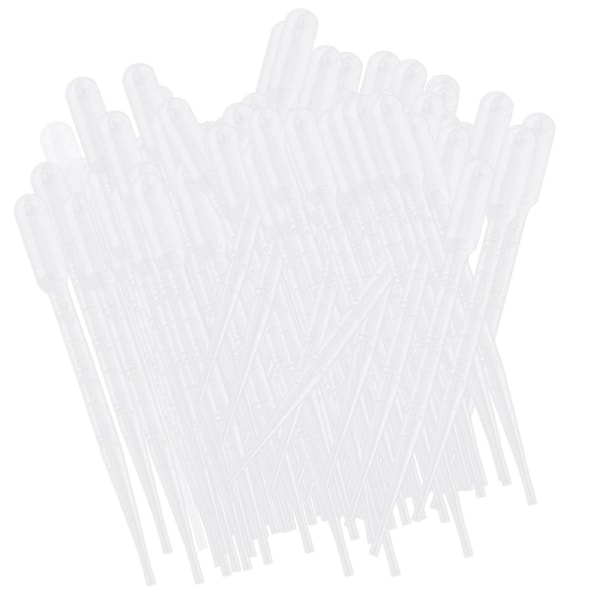 100 Stycken Engångspipetter Graderade Pipetter DIY Konstleksaker Interaktiva Leksaker Ögondroppare Överföringsdroppare för Hemanvändning Pojkar (LGL)