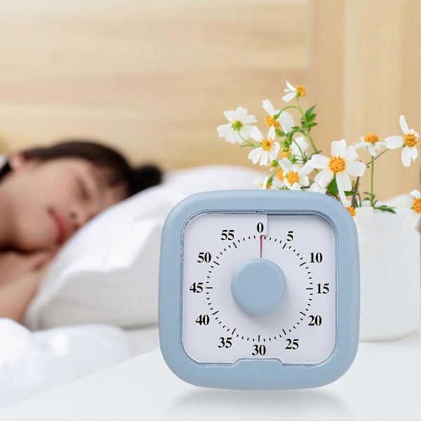 Visuel Nedtællingstimer til Køkkenmøder Lydløs Magnetisk Timer Letlæseligt Display 60 Minutters Timer til Undervisning LGL White