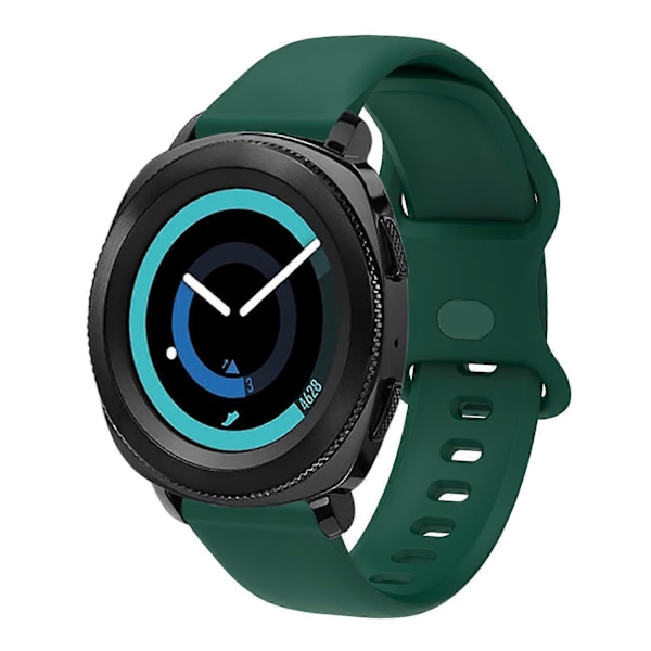20mm Universellt Silikon Armbandsbyte för Samsung Galaxy Watch Active/Active2 40mm/Watch 42mm/Huami Amazfit GTR (42mm)/Garmin LGL Blackish Green