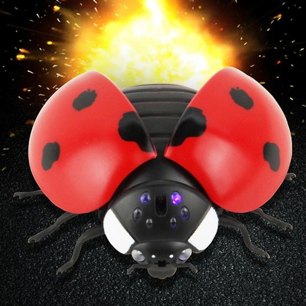 Infrarød fjernkontroll Fly Bee Ladybug Rc Prank Insekt Vits Skummel Triks Leker Ladybug