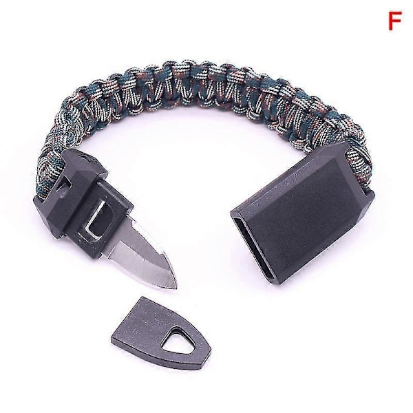 2st Paracord Armband Nödrep Med Överlevnads Visselpipa Och Kniv För LGL F