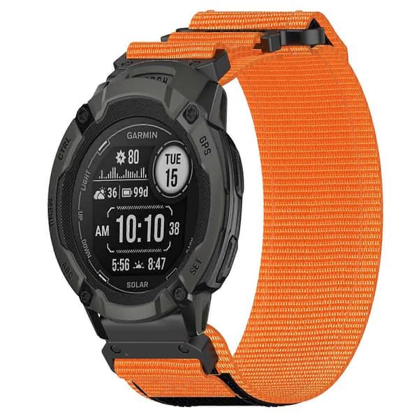 22mm Nylon Urrem til Garmin Instinct 2 Solar LGL Orange