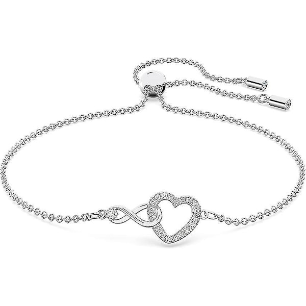 Swarovski Infinity Heart Smykkesamling, Halskjeder og armbånd, Roségull og rhodiumfarget finish, klare krystaller [GGL]