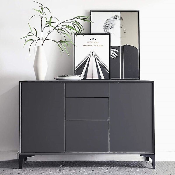 Set med 4 svarta metalliska triangulära sängben DIY möbelsoffa ben - 10 cm (LG)
