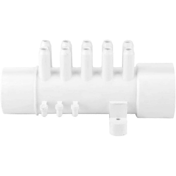Spa Manifold, 1,5 tommer 10mm 10 Port PVC Svømmebassin Rør Manifold Svømme Korrosionsbestandig Mere Holdbar (LGL)
