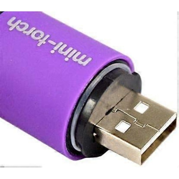 Bärbar Vattentät Mini USB Uppladdningsbar Ultraljus LED Ficklampa Torch Ficklampa Nyckelring Nöd Ljus (LGL)