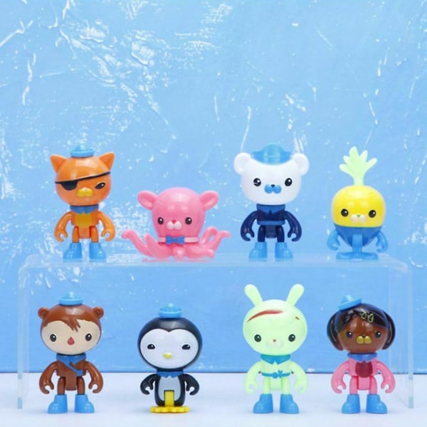 Lasten lahjat 8 kpl / set Octonauts Figuurit Octo Crew Pack Leikkisetti Toimintafiguurinukkelelu sisustus