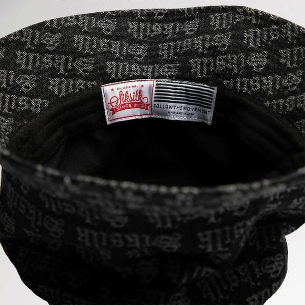 Jacquard Denim Bøttehatt (LGL) Black M-L