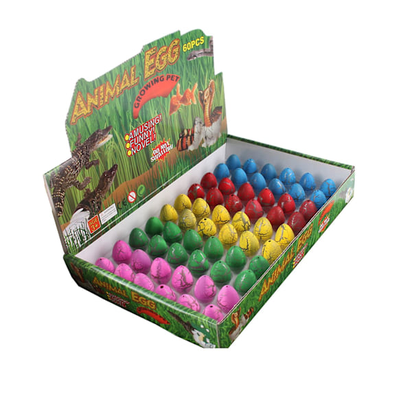 60 st Magic Dinosaurägg som kläcks Dino Växande Barnleksak Barn Julgåva, 100% Ny (LGL) D