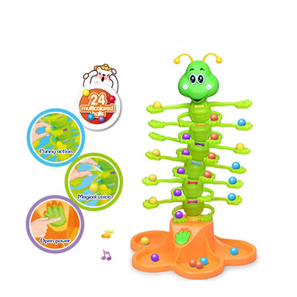 Nyhet Pussel Caterpillar Swing Toy Giggle Wiggle-spel Lämpligt för barn Multicolor