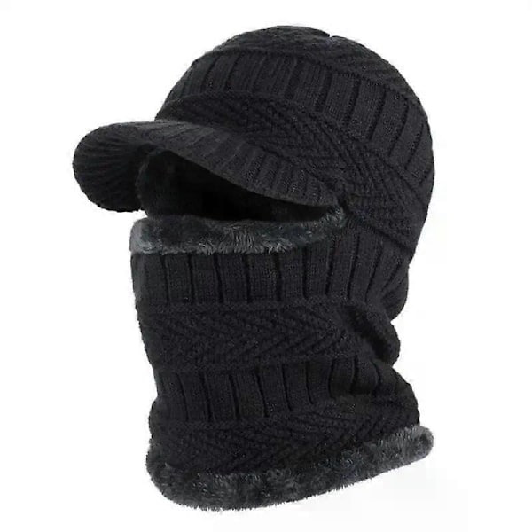 Vinterlue for menn Skullies Beanies Luer Vinterbeanies for menn kvinner Ullskjerf Lue Balaklava Maske Bonnet Strikket Lue for kvinner LGL Grey Zipper