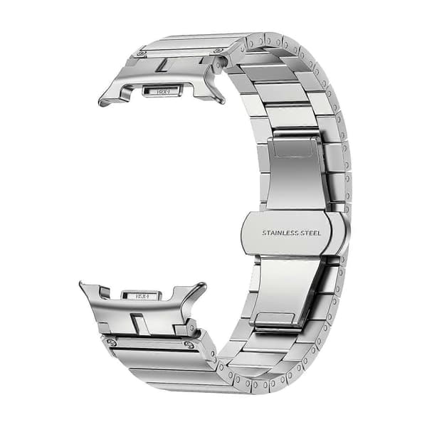 Urrem i bambusled af rustfrit stål til Samsung Galaxy Watch8 / Watch8 Classic (LGL) Silver