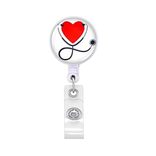 Nurse Retractable Badge Reel Holder Nursing Badge Clips, Telescopic Accessories Lightweight Nurses Week Gifts for Women [GGL]