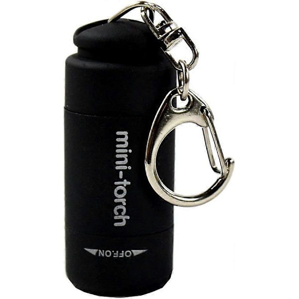 Bärbar Vattentät Mini USB Uppladdningsbar Ultraljus LED Ficklampa Torch Ficklampa Nyckelring Nöd Ljus (LGL)