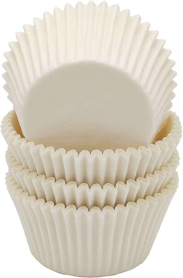 Premium Hvide Fedttætte Cupcake Forme Muffin Papir Bageforme Standard Størrelse (LGL)