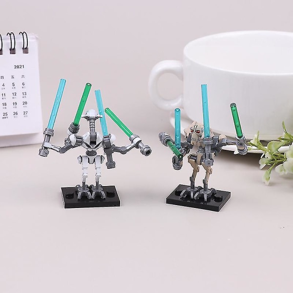Anime Star Wars General Grievous Model Samlet byggeklodser Legetøj til børn Gave[GL] White A2
