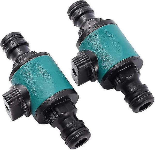2 Stycken 16mm Trädgårdsslang Snabbkoppling Med 2-Vägs Kran (LGL)
