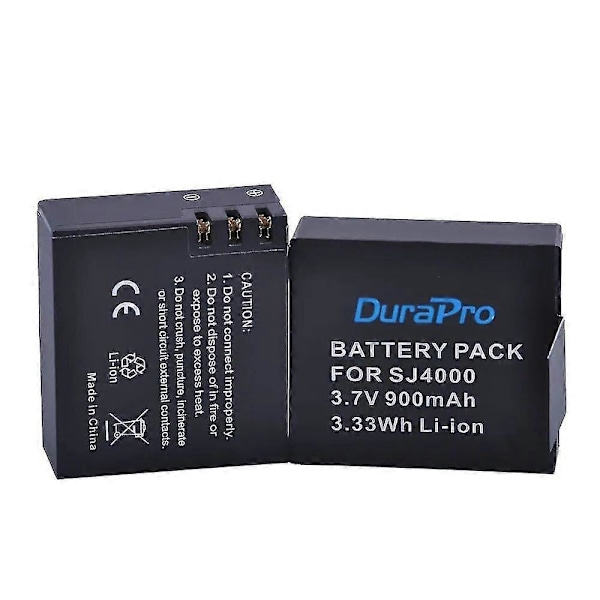 3 stk. 900mAh Sj4000 PG1050 Batteri Oppladbart Batteri for SJ4000 WiFi SJ5000 WiFi Plus M10 SJ5000x SJCAM Action Camera LGL