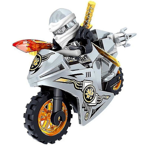 5cm 8st Motorcykel Ninja Byggklossar Set Mini Actionfigurer Skrivbordsdekor LGL