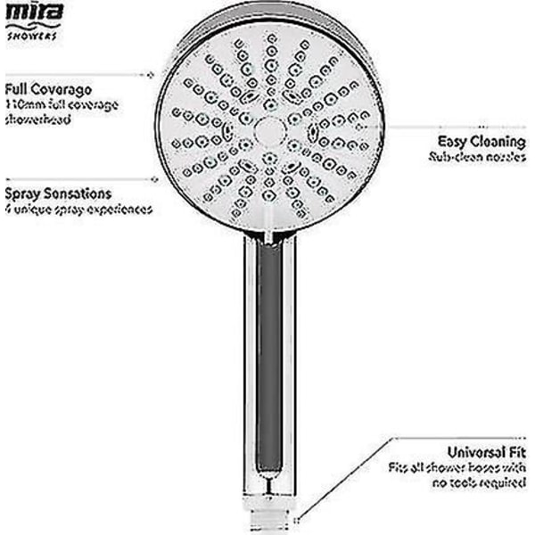 Mira Showers 1.1605.237 Beat 11 Cm 4-spray Dusjhode - Krom