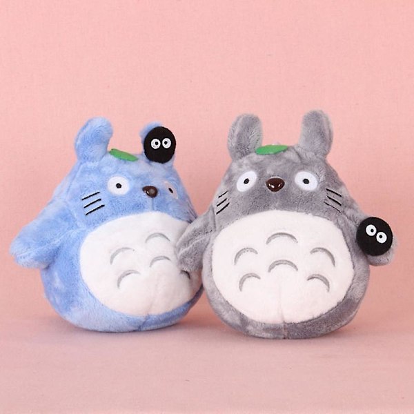 20cm Søt Anime Figur Totoro Plysj Fylt Dukke Barn Leker Klemmbar Pledd Pute [LGL] Blue