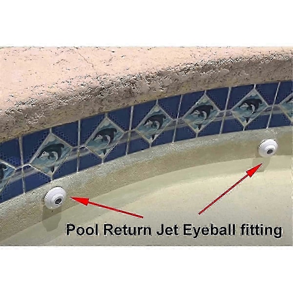 Pool Spa 1/2 tomme Åbning Hydrostream Retur Jet Fitting SP1419C med 1-1/2 tomme MIP Gevind Udskiftning SP1419C (5 STK) LGL